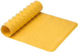 Антискользящий резиновый коврик для ванны Roxy Kids 35x76 см жёлтый