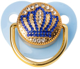 Соска Luxury Baby с короной голубой 0-6 месяцев