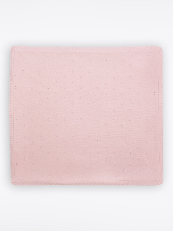 Вязаный плед на Вэлсофте Luxury Baby розовый