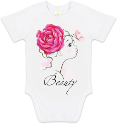 Боди с коротким рукавом Luxury Baby Beauty 68 белый