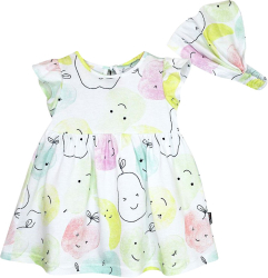 Комплект детский Baby boom платье+повязка, компот 98