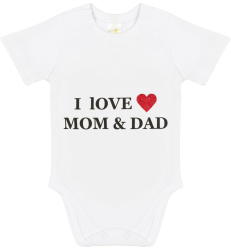 Боди с коротким рукавом Luxury Baby I Love Mom and Dad 74